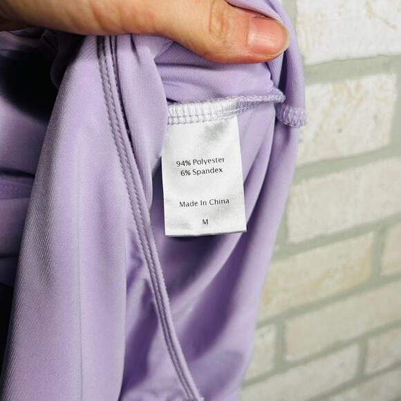 Light Purple Bodysuit with Fringed Tank Top - Picture 5 of 6